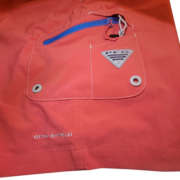 Columbia PFG Omni-Shield Cargo Shorts Coral Fishing Hiking 10" INS Mens Size 34 - Picture 7 of 10
